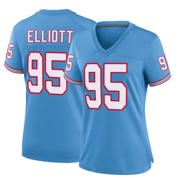 Women's Jordan Elliott Tennessee Titans Nike Game Oilers Throwback Alternate Jersey - Light Blue