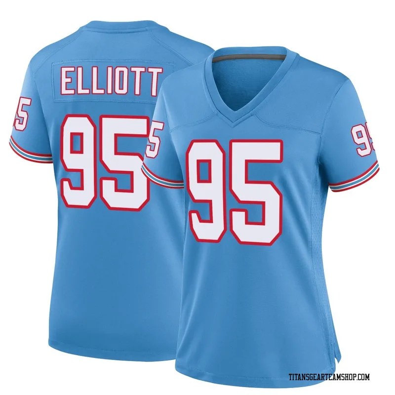 Women's Jordan Elliott Tennessee Titans Nike Game Oilers Throwback Alternate Jersey - Light Blue
