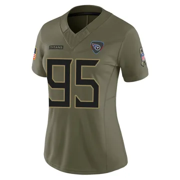 Women's Jordan Elliott Tennessee Titans Nike Limited 2025 Salute to Service Jersey - Olive