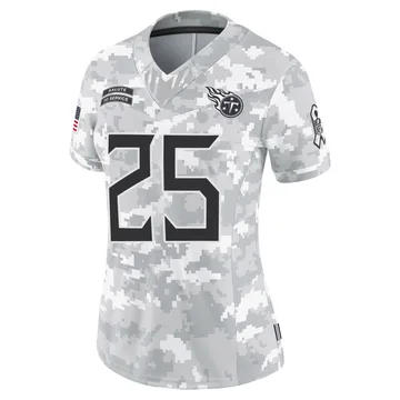 Women's Joshua Kelley Tennessee Titans Nike Limited 2024 Salute to Service Jersey - Arctic Camo