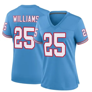 Women's Joshua Williams Tennessee Titans Nike Game Oilers Throwback Alternate Jersey - Light Blue