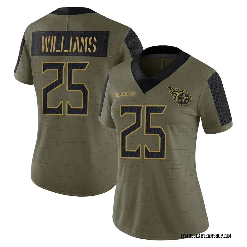 Women's Joshua Williams Tennessee Titans Nike Limited 2021 Salute To Service Jersey - Olive