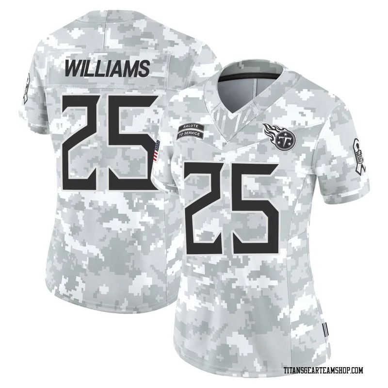 Women's Joshua Williams Tennessee Titans Nike Limited 2024 Salute to Service Jersey - Arctic Camo