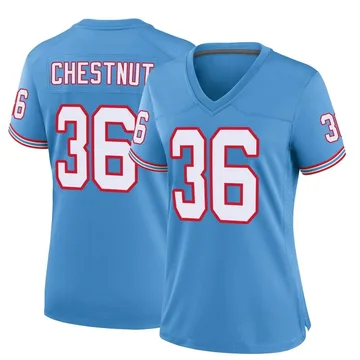 Women's Julius Chestnut Tennessee Titans Nike Game Oilers Throwback Alternate Jersey - Light Blue
