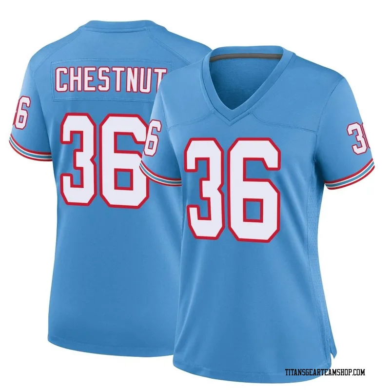 Women's Julius Chestnut Tennessee Titans Nike Game Oilers Throwback Alternate Jersey - Light Blue