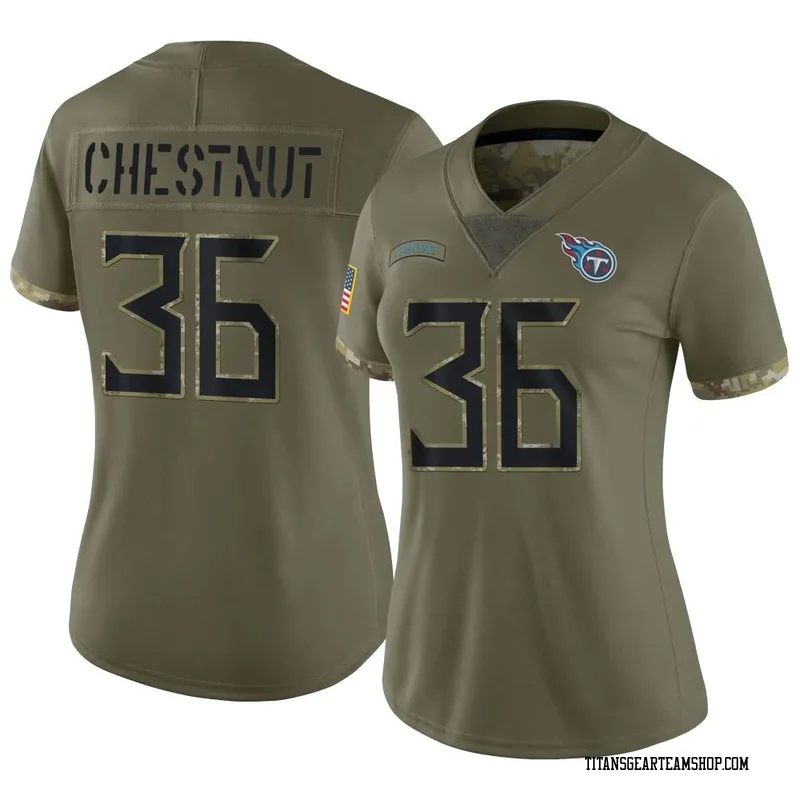 Women's Julius Chestnut Tennessee Titans Nike Limited 2022 Salute To Service Jersey - Olive