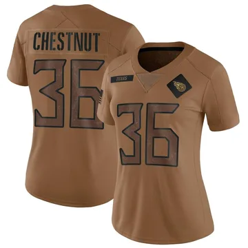 Women's Julius Chestnut Tennessee Titans Nike Limited 2023 Salute To Service Jersey - Brown