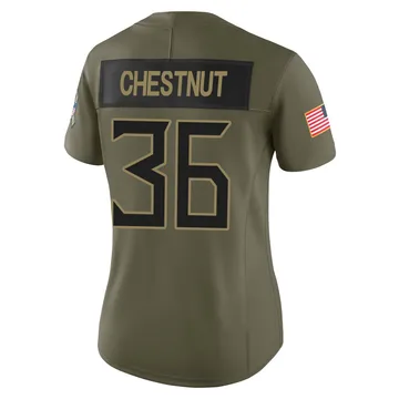 Women's Julius Chestnut Tennessee Titans Nike Limited 2025 Salute to Service Jersey - Olive