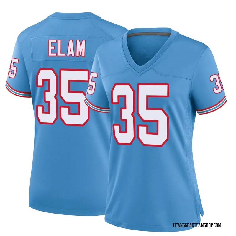 Women's Kaiir Elam Tennessee Titans Nike Game Oilers Throwback Alternate Jersey - Light Blue