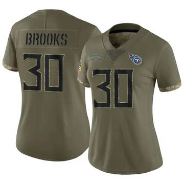 Women's Kendell Brooks Tennessee Titans Nike Limited 2022 Salute To Service Jersey - Olive