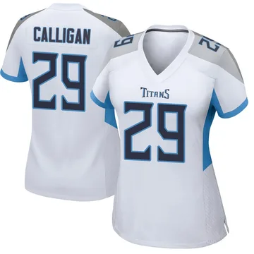 Women's Keydrain Calligan Tennessee Titans Nike Game Jersey - White
