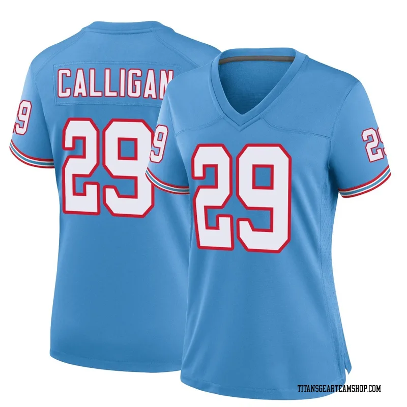 Women's Keydrain Calligan Tennessee Titans Nike Game Oilers Throwback Alternate Jersey - Light Blue