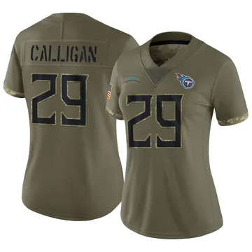 Women's Keydrain Calligan Tennessee Titans Nike Limited 2022 Salute To Service Jersey - Olive