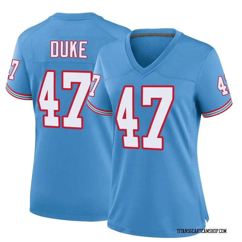 Women's Khalid Duke Tennessee Titans Nike Game Oilers Throwback Alternate Jersey - Light Blue