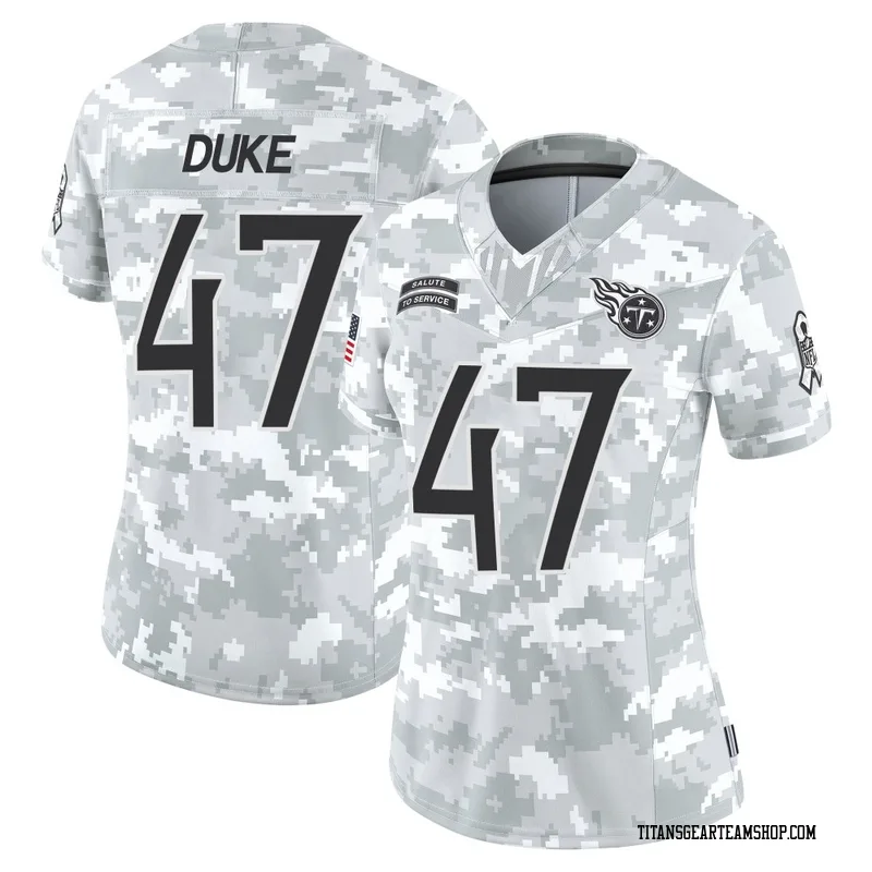 Women's Khalid Duke Tennessee Titans Nike Limited 2024 Salute to Service Jersey - Arctic Camo