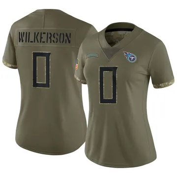 Women's Kristian Wilkerson Tennessee Titans Nike Limited 2022 Salute To Service Jersey - Olive