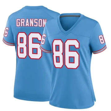 Women's Kylen Granson Tennessee Titans Nike Game Oilers Throwback Alternate Jersey - Light Blue