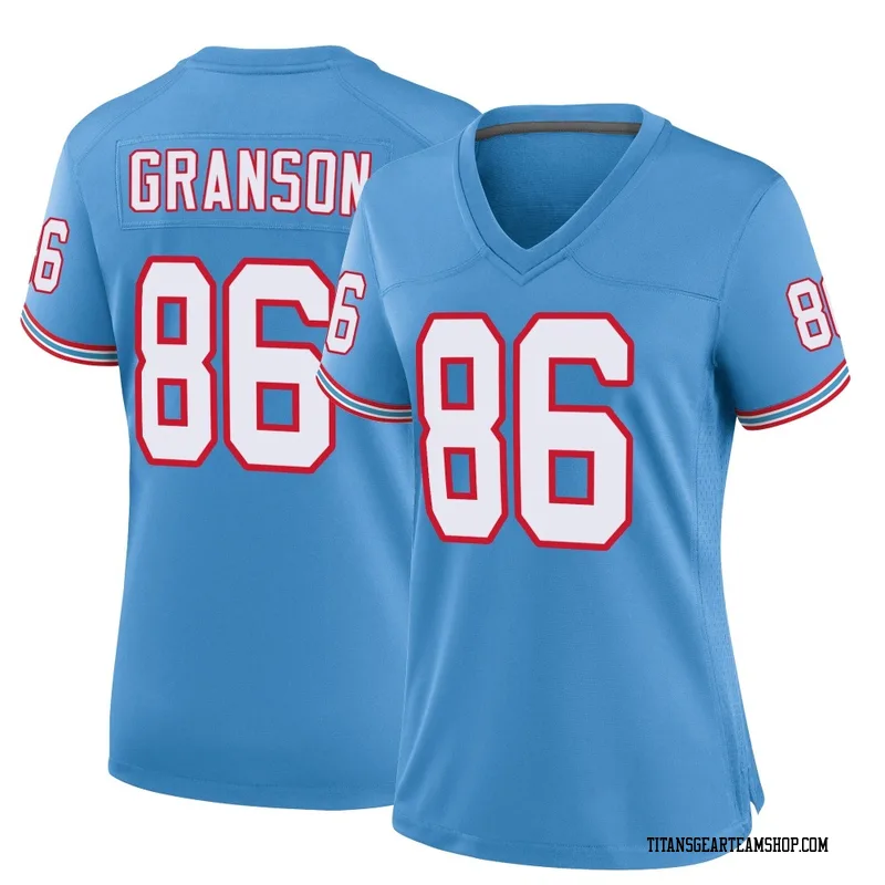Women's Kylen Granson Tennessee Titans Nike Game Oilers Throwback Alternate Jersey - Light Blue
