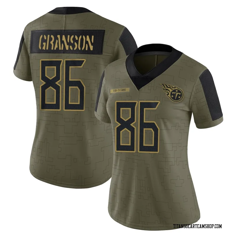 Women's Kylen Granson Tennessee Titans Nike Limited 2021 Salute To Service Jersey - Olive