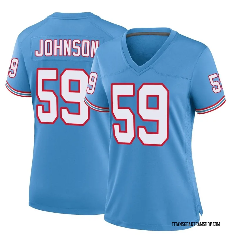 Women's Kyron Johnson Tennessee Titans Nike Game Oilers Throwback Alternate Jersey - Light Blue