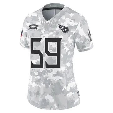 Women's Kyron Johnson Tennessee Titans Nike Limited 2024 Salute to Service Jersey - Arctic Camo