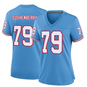 Women's Lloyd Cushenberry III Tennessee Titans Nike Game Oilers Throwback Alternate Jersey - Light Blue