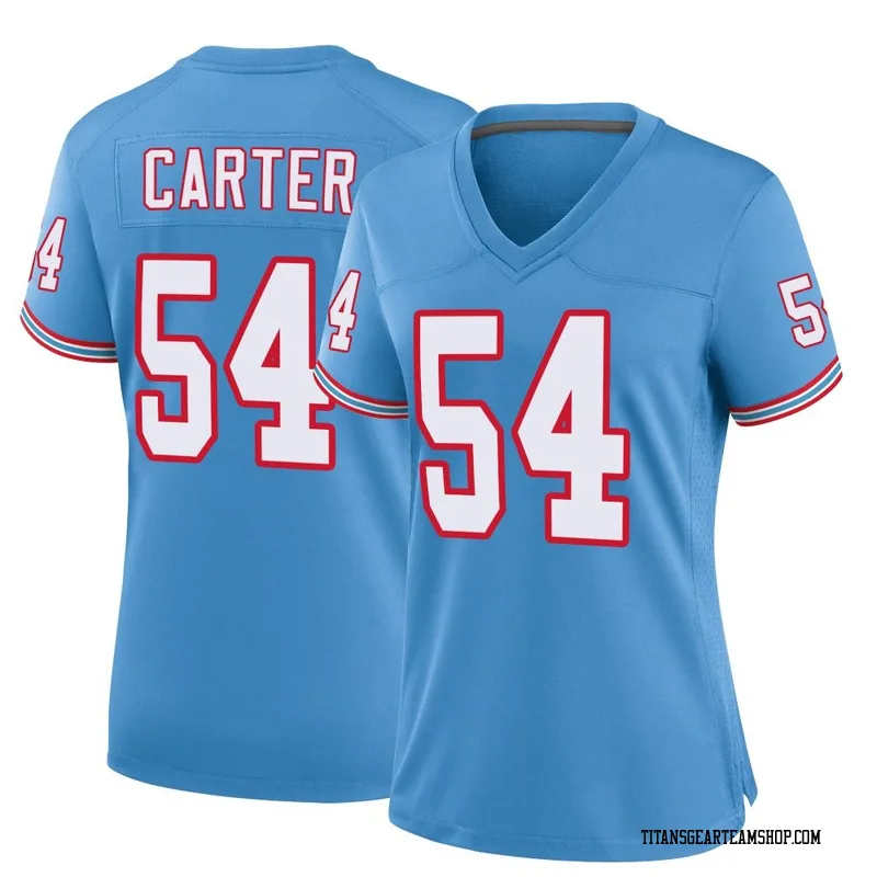 Women's Lorenzo Carter Tennessee Titans Nike Game Oilers Throwback Alternate Jersey - Light Blue