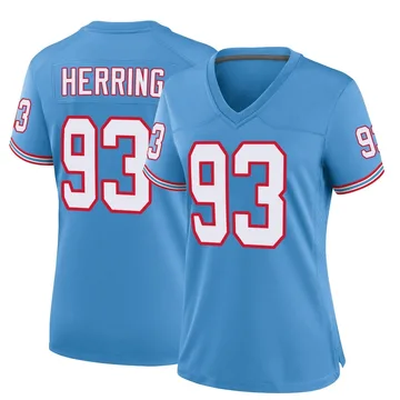 Women's Malik Herring Tennessee Titans Nike Game Oilers Throwback Alternate Jersey - Light Blue