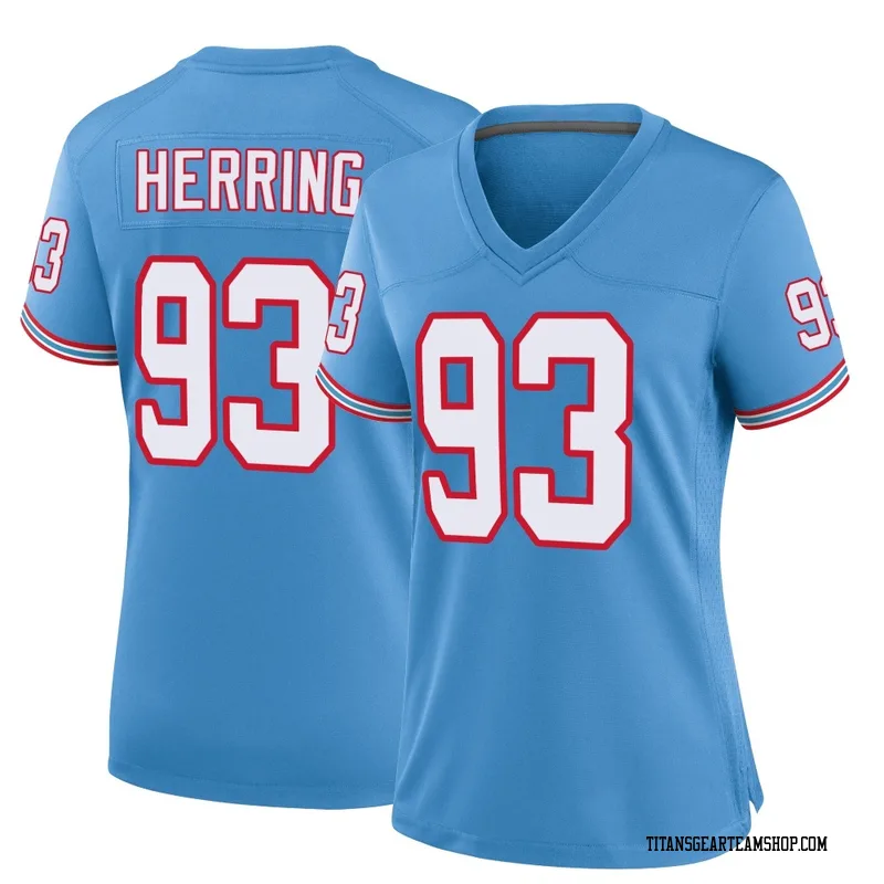 Women's Malik Herring Tennessee Titans Nike Game Oilers Throwback Alternate Jersey - Light Blue