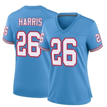 Women's Marcus Harris Tennessee Titans Nike Game Oilers Throwback Alternate Jersey - Light Blue