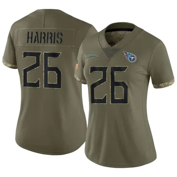 Women's Marcus Harris Tennessee Titans Nike Limited 2022 Salute To Service Jersey - Olive