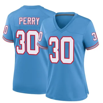 Women's Mark Perry Tennessee Titans Nike Game Oilers Throwback Alternate Jersey - Light Blue