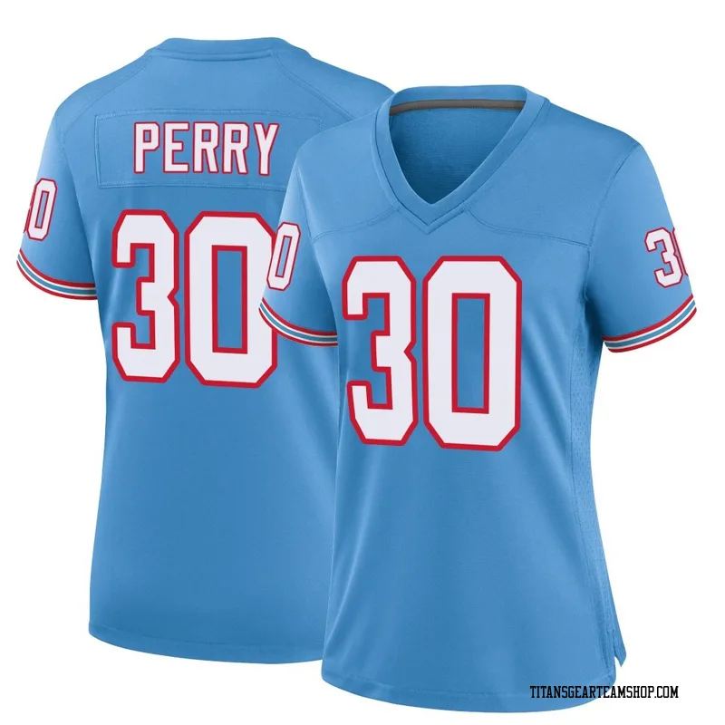 Women's Mark Perry Tennessee Titans Nike Game Oilers Throwback Alternate Jersey - Light Blue
