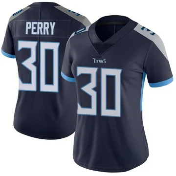Women's Mark Perry Tennessee Titans Nike Limited Vapor Untouchable Jersey - Navy