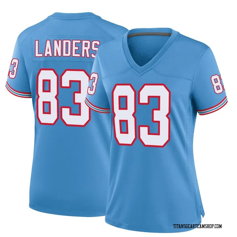 Women's Matt Landers Tennessee Titans Nike Game Oilers Throwback Alternate Jersey - Light Blue