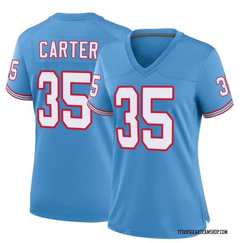 Women's Michael Carter Tennessee Titans Nike Game Oilers Throwback Alternate Jersey - Light Blue