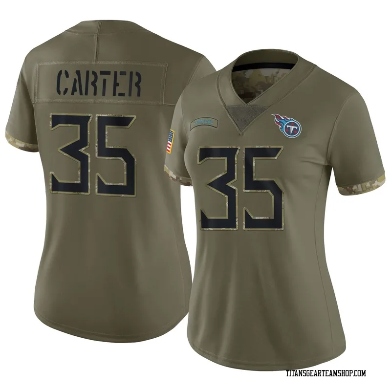 Women's Michael Carter Tennessee Titans Nike Limited 2022 Salute To Service Jersey - Olive