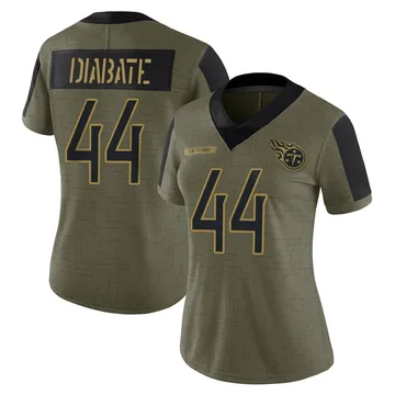 Women's Mohamoud Diabate Tennessee Titans Nike Limited 2021 Salute To Service Jersey - Olive