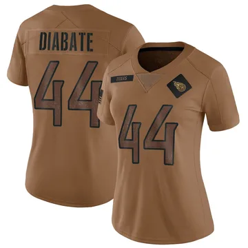 Women's Mohamoud Diabate Tennessee Titans Nike Limited 2023 Salute To Service Jersey - Brown