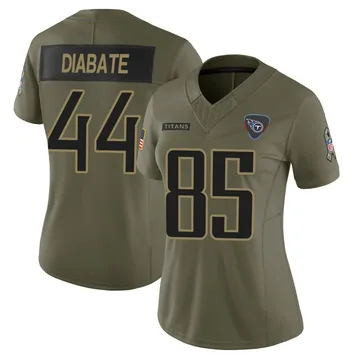 Women's Mohamoud Diabate Tennessee Titans Nike Limited 2025 Salute to Service Jersey - Olive