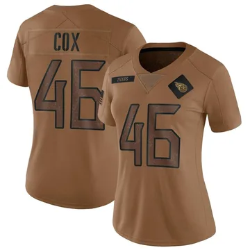 Women's Morgan Cox Tennessee Titans Nike Limited 2023 Salute To Service Jersey - Brown