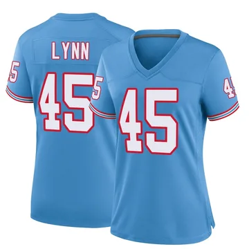 Women's Nate Lynn Tennessee Titans Nike Game Oilers Throwback Alternate Jersey - Light Blue