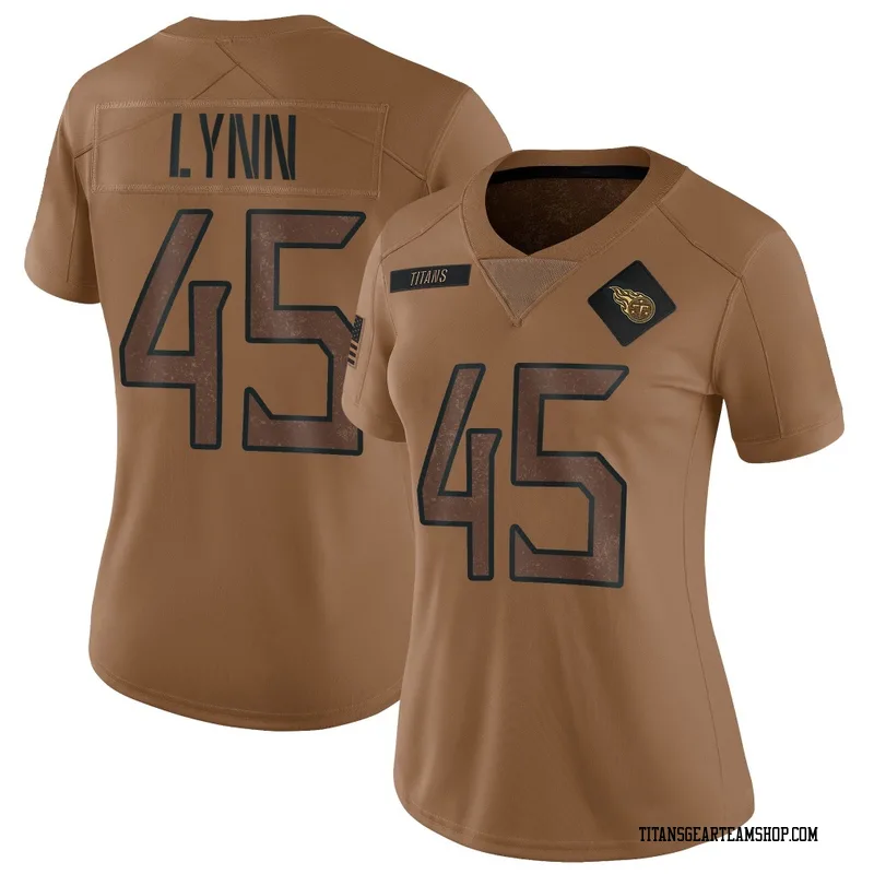 Women's Nate Lynn Tennessee Titans Nike Limited 2023 Salute To Service Jersey - Brown