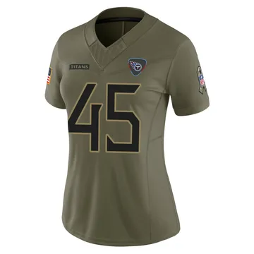 Women's Nate Lynn Tennessee Titans Nike Limited 2025 Salute to Service Jersey - Olive