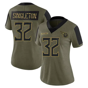 Women's Nicholas Singleton Tennessee Titans Nike Limited 2021 Salute To Service Jersey - Olive