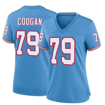 Women's Pat Coogan Tennessee Titans Nike Game Oilers Throwback Alternate Jersey - Light Blue