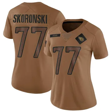 Women's Peter Skoronski Tennessee Titans Nike Limited 2023 Salute To Service Jersey - Brown