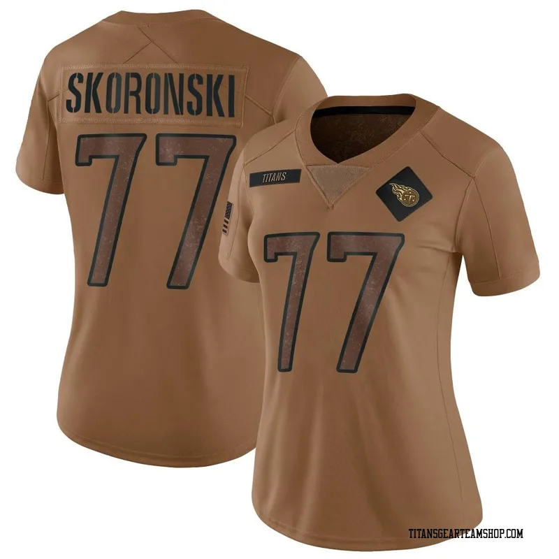 Women's Peter Skoronski Tennessee Titans Nike Limited 2023 Salute To Service Jersey - Brown