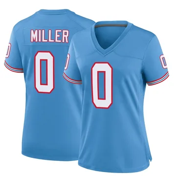 Women's Rasheed Miller Tennessee Titans Nike Game Oilers Throwback Alternate Jersey - Light Blue