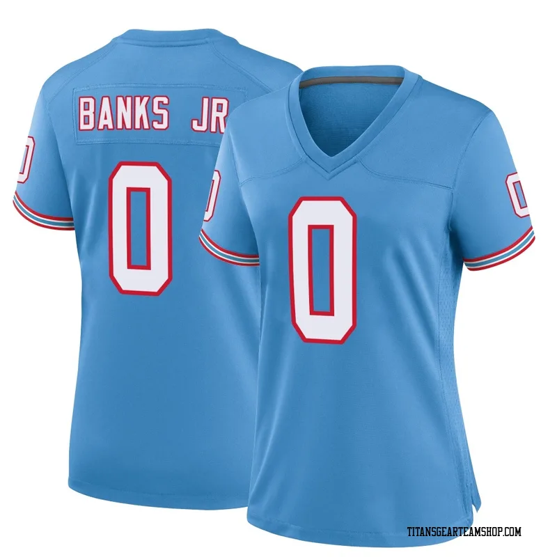Women's Shad Banks Jr. Tennessee Titans Nike Game Oilers Throwback Alternate Jersey - Light Blue